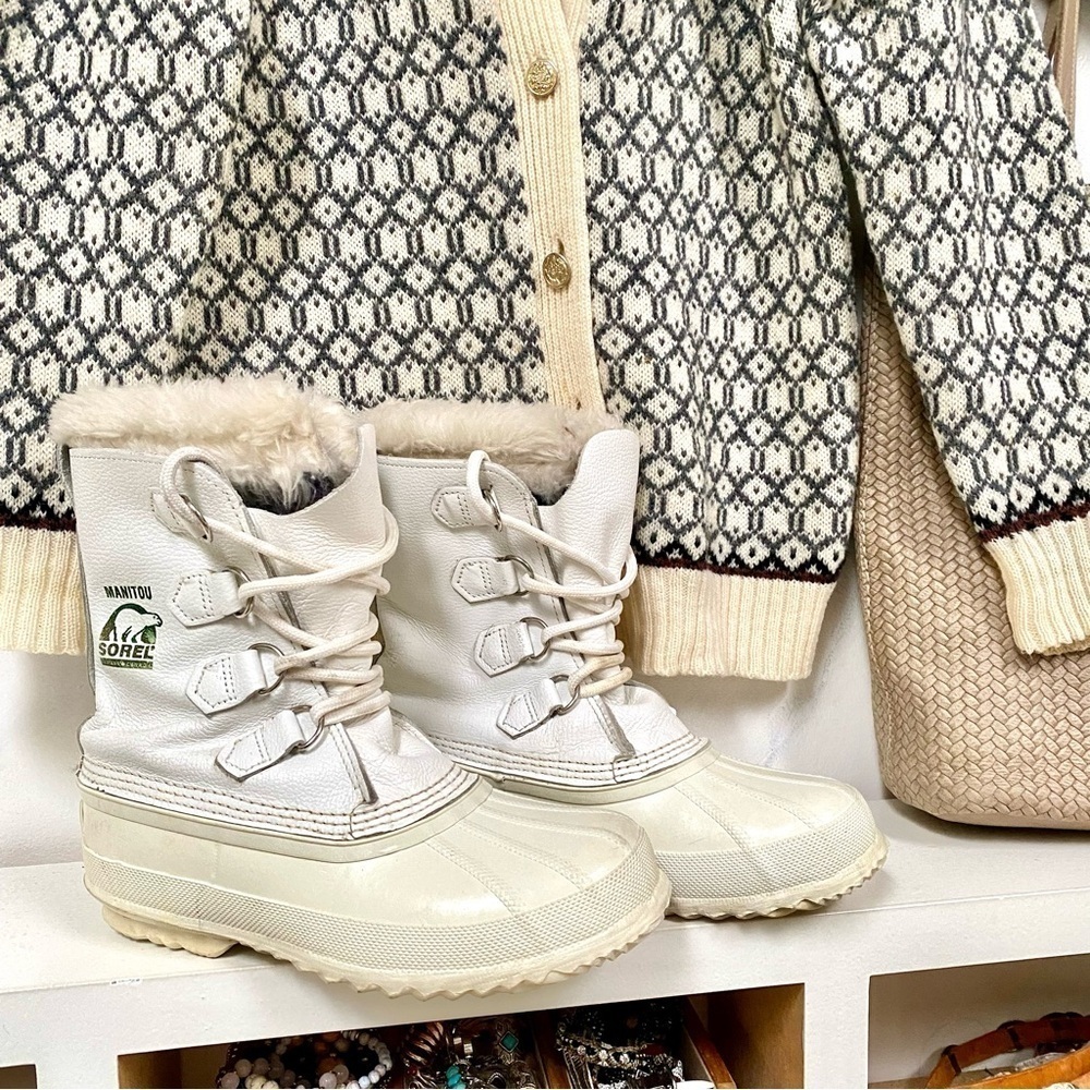 Trendy Sorel White Winter waterproof Boots